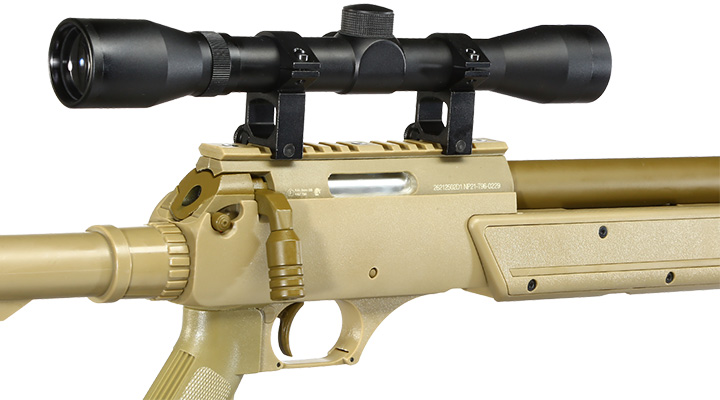 Nuprol Tango T96 Snipergewehr inkl. Zweibein / Zielfernrohr Springer 6mm BB Tan Bild 9