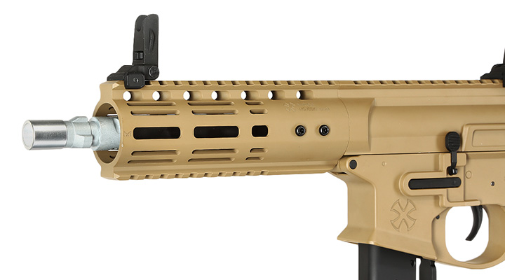 APS / EMG Noveske Space Invader 9mm Gen. 4 eSilver Edge SDU-MosFet 2.0 Vollmetall S-AEG 6mm BB Tan Bild 6