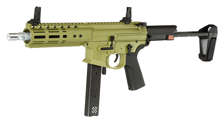 APS / EMG Noveske Space Invader 9mm Gen. 4 eSilver Edge SDU-MosFet 2.0 Vollmetall S-AEG 6mm BB oliv