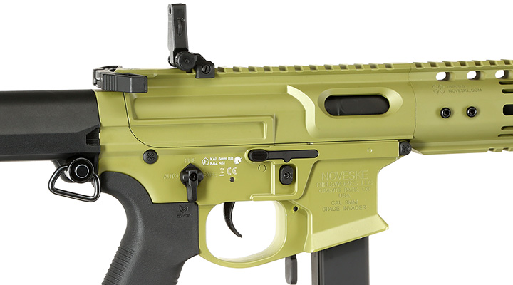 APS / EMG Noveske Space Invader 9mm Gen. 4 eSilver Edge SDU-MosFet 2.0 Vollmetall S-AEG 6mm BB oliv Bild 8