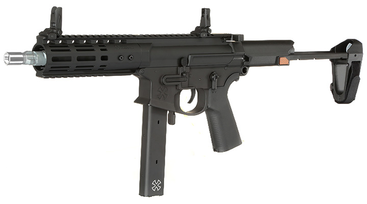 APS / EMG Noveske Space Invader 9mm Gen. 4 eSilver Edge SDU-MosFet 2.0 Vollmetall S-AEG 6mm BB schwarz