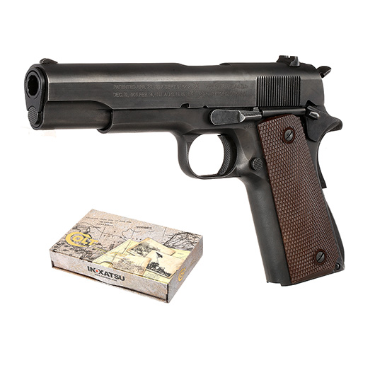 Inokatsu Colt 1911A1 Stahl CO2 BlowBack 6mm BB schwarz - 100th Limited Edition