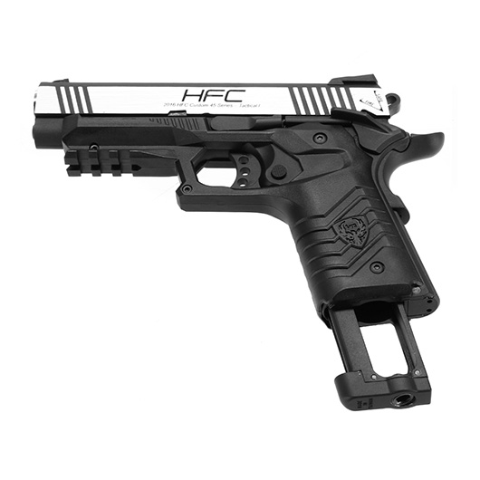 HFC M1911S Custom 45 GripTac Airsoftpistole Vollmetall CO2BB 6mm BB Dual Tone inkl. Pistolenkoffer Bild 5