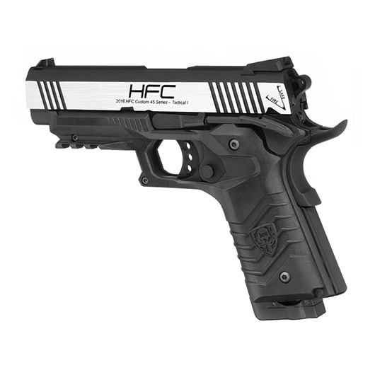 HFC M1911S Custom 45 GripTac Airsoftpistole Vollmetall CO2BB 6mm BB Dual Tone inkl. Pistolenkoffer Bild 7