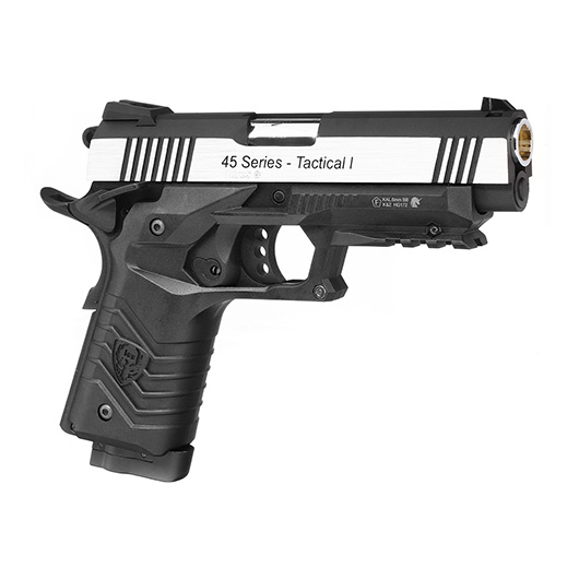 HFC M1911S Custom 45 GripTac Airsoftpistole Vollmetall CO2BB 6mm BB Dual Tone inkl. Pistolenkoffer Bild 8