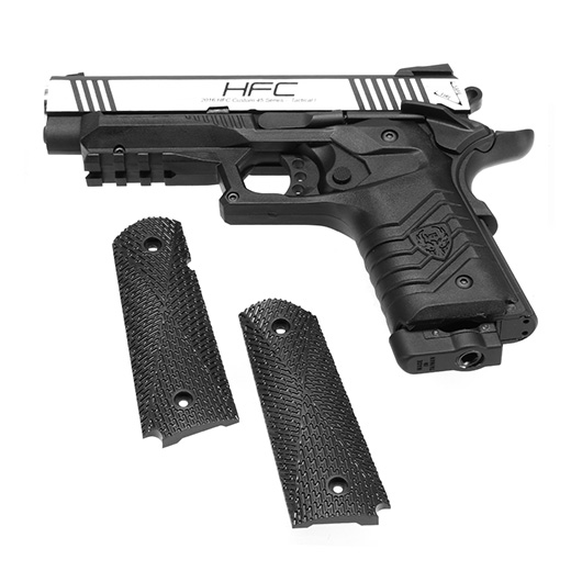 HFC M1911S Custom 45 GripTac Airsoftpistole Vollmetall CO2BB 6mm BB Dual Tone inkl. Pistolenkoffer Bild 9