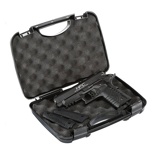 HFC M1911S Custom 45 GripTac Vollmetall CO2BB 6mm BB schwarz inkl. Pistolenkoffer Bild 11