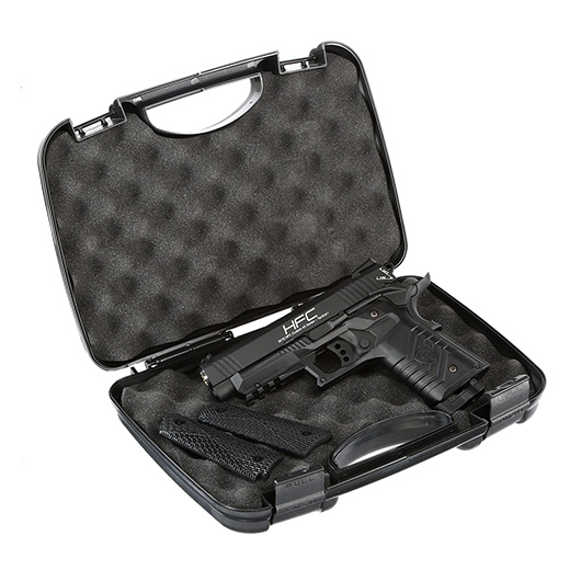 HFC M1911S Custom 45 GripTac Airsoftpistole Vollmetall CO2BB 6mm BB schwarz inkl. Pistolenkoffer Bild 11