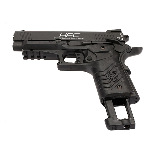 HFC M1911S Custom 45 GripTac Vollmetall CO2BB 6mm BB schwarz inkl. Pistolenkoffer Bild 5