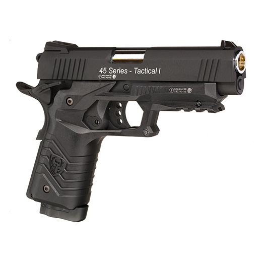 HFC M1911S Custom 45 GripTac Vollmetall CO2BB 6mm BB schwarz inkl. Pistolenkoffer Bild 8