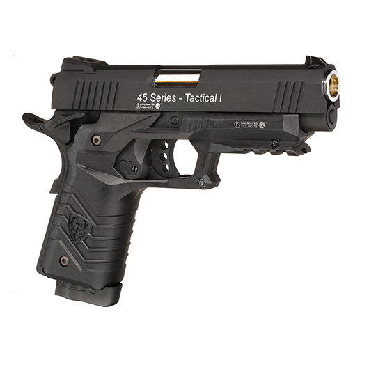 HFC M1911S Custom 45 GripTac Airsoftpistole Vollmetall CO2BB 6mm BB schwarz inkl. Pistolenkoffer Bild 8