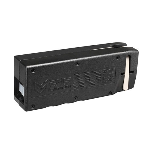 EMG / Odin Innovations M12 Sidewinder Speedloader mit Sound Buffer f. M4 AEG / S-AEG Magazine schwarz