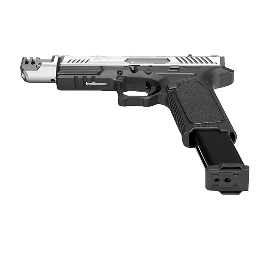 EMG / Strike Industries ARK Compensator mit Metallschlitten GBB 6mm BB 2-Tone grau-silber Bild 5