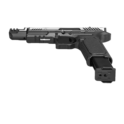 EMG / Strike Industries ARK Compensator mit Metallschlitten GBB 6mm BB 2-Tone schwarz-silber Bild 5