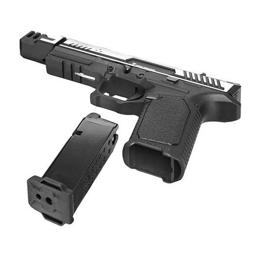 EMG / Strike Industries ARK Compensator mit Metallschlitten GBB 6mm BB 2-Tone schwarz-silber Bild 6