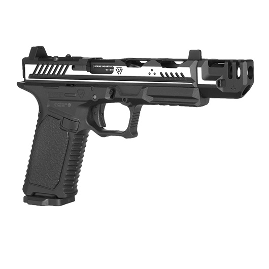 EMG / Strike Industries ARK Compensator mit Metallschlitten GBB 6mm BB 2-Tone schwarz-silber Bild 8