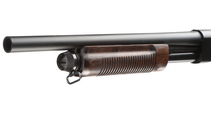 Maruzen M870 Standard Pump Action Gas Shotgun mit Hlsenauswurf 6mm BB Echtholz Bild 6