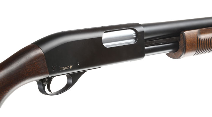 Maruzen M870 Standard Pump Action Gas Shotgun mit Hlsenauswurf 6mm BB Echtholz Bild 8