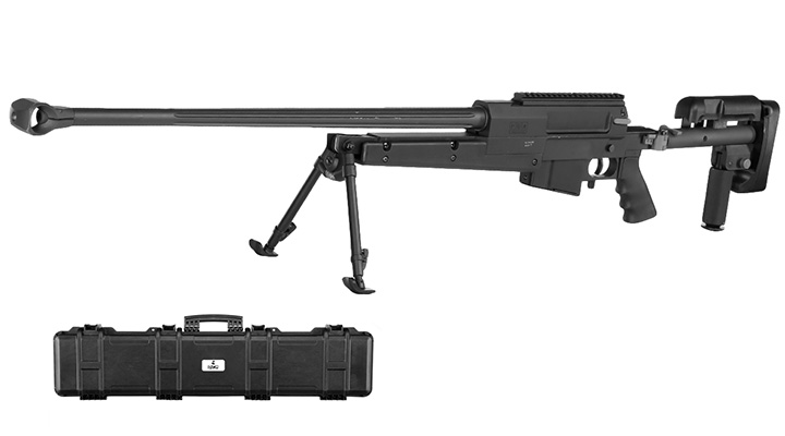 Cybergun / S&T PGM Mini-Hecate .338 Vollmetall Gas Bolt Action Snipergewehr 6mm BB schwarz