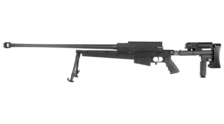 Cybergun / S&T PGM Mini-Hecate .338 Vollmetall Gas Bolt Action Snipergewehr 6mm BB schwarz Bild 1