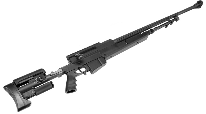Cybergun / S&T PGM Mini-Hecate .338 Vollmetall Gas Bolt Action Snipergewehr 6mm BB schwarz Bild 4