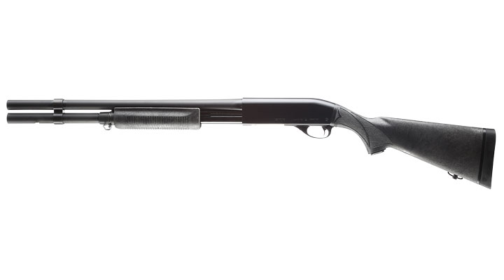 Maruzen M870 Extension Custom Pump Action Gas Shotgun mit Hlsenauswurf 6mm BB schwarz Bild 1