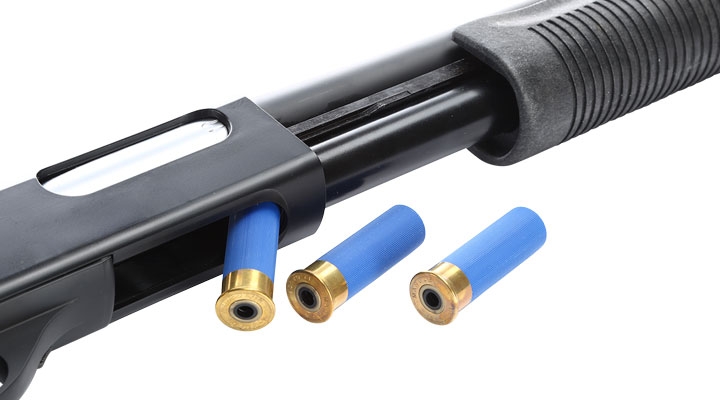 Maruzen M870 Extension Custom Pump Action Gas Shotgun mit Hlsenauswurf 6mm BB schwarz Bild 5