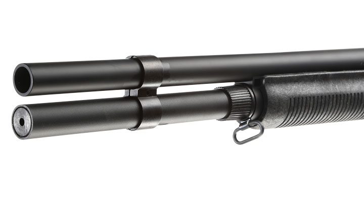 Maruzen M870 Extension Custom Pump Action Gas Shotgun mit Hlsenauswurf 6mm BB schwarz Bild 6