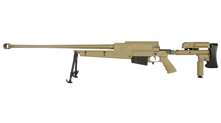 Cybergun / S&T PGM Mini-Hecate .338 Vollmetall Gas Bolt Action Snipergewehr 6mm BB Tan Bild 1