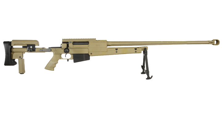 Cybergun / S&T PGM Mini-Hecate .338 Vollmetall Gas Bolt Action Snipergewehr 6mm BB Tan Bild 2