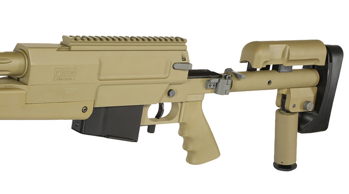 Cybergun / S&T PGM Mini-Hecate .338 Vollmetall Gas Bolt Action Snipergewehr 6mm BB Tan Bild 7