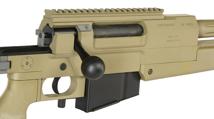 Cybergun / S&T PGM Mini-Hecate .338 Vollmetall Gas Bolt Action Snipergewehr 6mm BB Tan Bild 8
