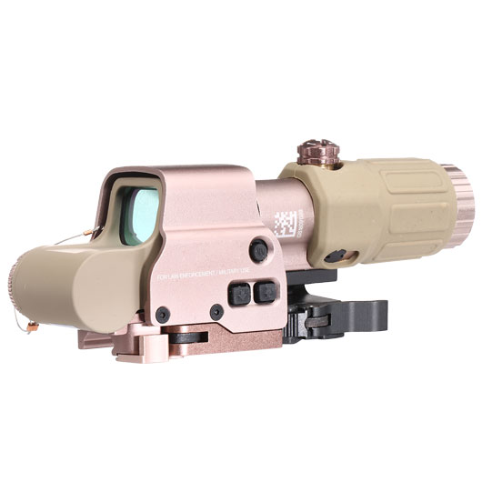 GK Tactical 558 Red- / Green-Dot Holosight inkl. 3X Magnifier Set Dark Earth