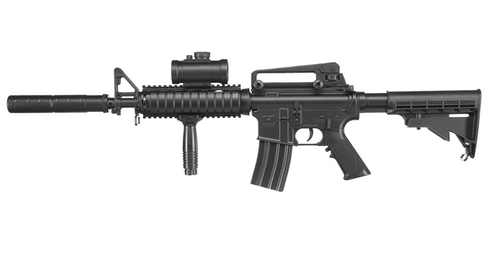 airmaX M4 Sport Series Komplettset Airsoft AEG 6mm BB schwarz Bild 1