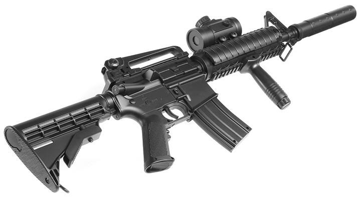 airmaX M4 Sport Series Komplettset Airsoft AEG 6mm BB schwarz Bild 4