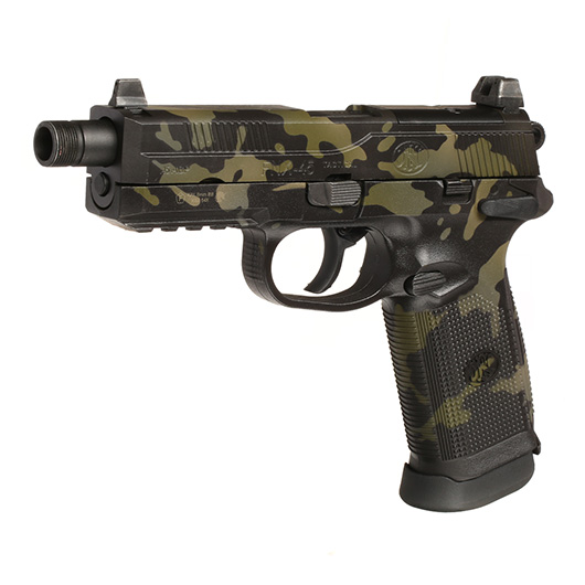 VFC FN Herstal FNX-45 Tactical mit Metallschlitten GBB 6mm BB Multicam Black - Black Sheep Arms Custom Cerakote