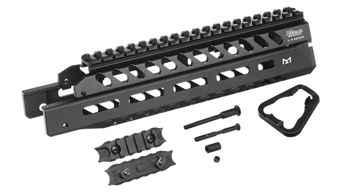 G&G M-LOK Aluminium Rail Handguard 9.8 Zoll f. G&G GTW91 S-AEG schwarz