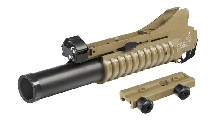 Cybergun Colt M203 40mm Granatwerfer Vollmetall-Version (3in1) Dark Earth - Long Version