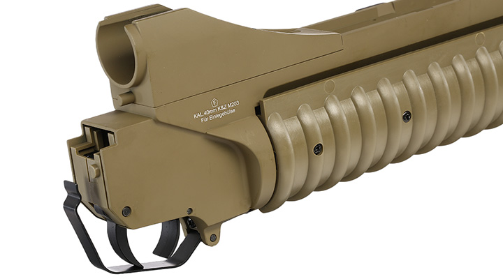 Cybergun Colt M203 40mm Granatwerfer Vollmetall-Version (3in1) Dark Earth - Long Version Bild 6