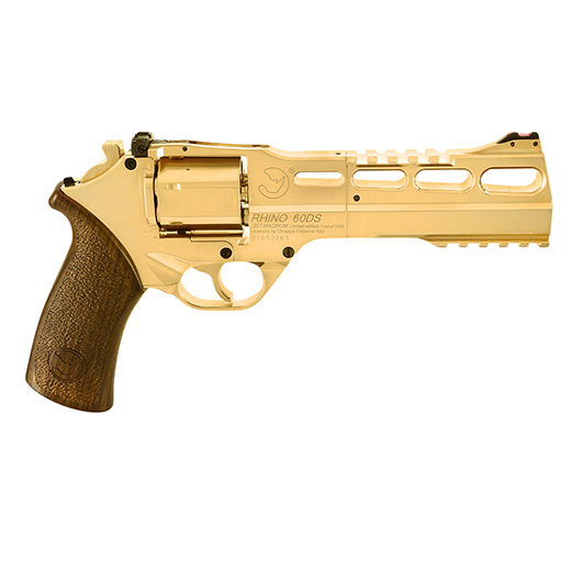 BO Manufacture Chiappa Charging Rhino 60DS Revolver Vollmetall CO2 6mm BB Goldchrome-Edition Bild 2