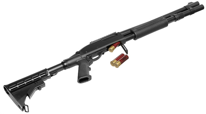 Golden Eagle M8885 Vollmetall Pump Action Gas Shotgun 6mm BB schwarz Bild 5