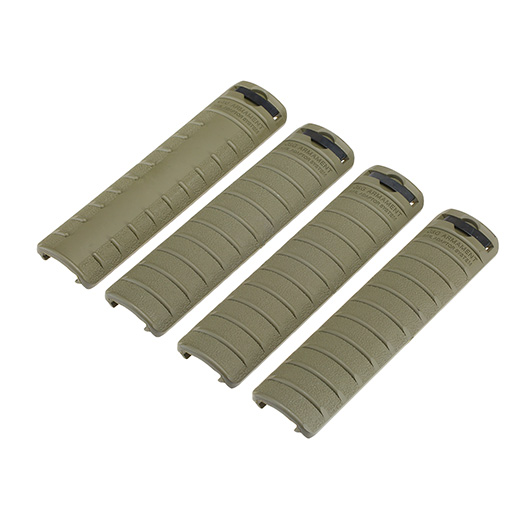 G&G Handguard Panel Style Rail Covers 156 mm 4er Set - oliv