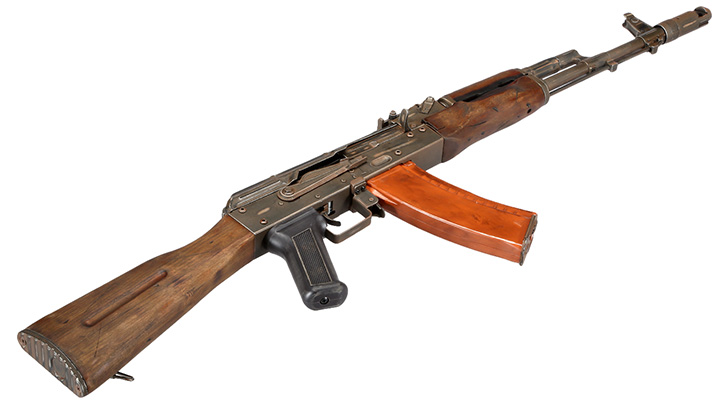APS AK-74 Vollmetall Echtholz BlowBack S-AEG 6mm BB schwarz - Battle Worn Edition Bild 4