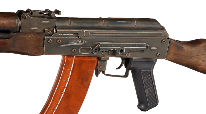 APS AK-74 Vollmetall Echtholz BlowBack S-AEG 6mm BB schwarz - Battle Worn Edition Bild 7