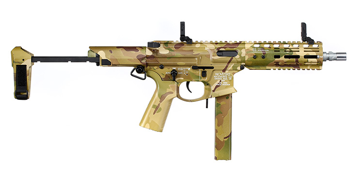 APS / EMG Noveske Space Invader 9mm Gen. 4 eSilver Edge SDU-MosFet 2.0 Vollmetall S-AEG 6mm BB Multicam Bild 2