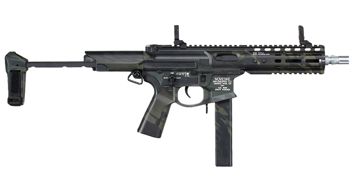 APS / EMG Noveske Space Invader 9mm Gen. 4 eSilver Edge SDU-MosFet 2.0 Vollmetall S-AEG 6mm BB Multicam Black Bild 2