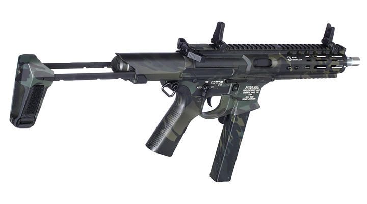 APS / EMG Noveske Space Invader 9mm Gen. 4 eSilver Edge SDU-MosFet 2.0 Vollmetall S-AEG 6mm BB Multicam Black Bild 3