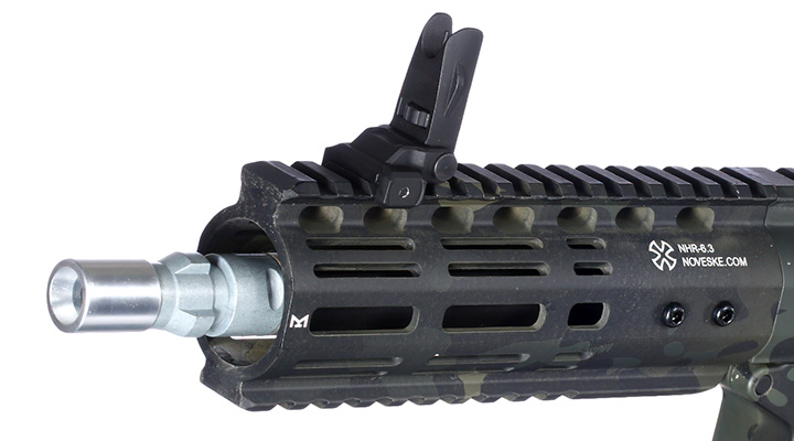 APS / EMG Noveske Space Invader 9mm Gen. 4 eSilver Edge SDU-MosFet 2.0 Vollmetall S-AEG 6mm BB Multicam Black Bild 6