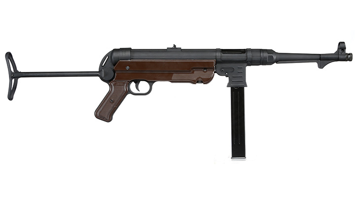 SRC MP40 Airsoft Maschinenpistole Vollmetall CO2 BlowBack 6mm BB schwarz / braun Bild 2