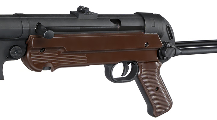 SRC MP40 Airsoft Maschinenpistole Vollmetall CO2 BlowBack 6mm BB schwarz / braun Bild 7